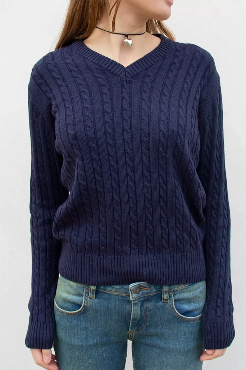 New Cable-knit V-neck sweater Sweaters