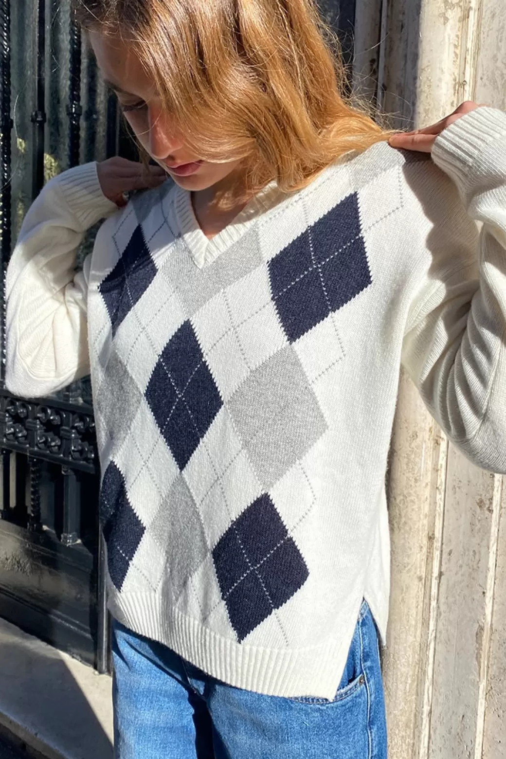 Shop Diamond slits sweater Sweaters