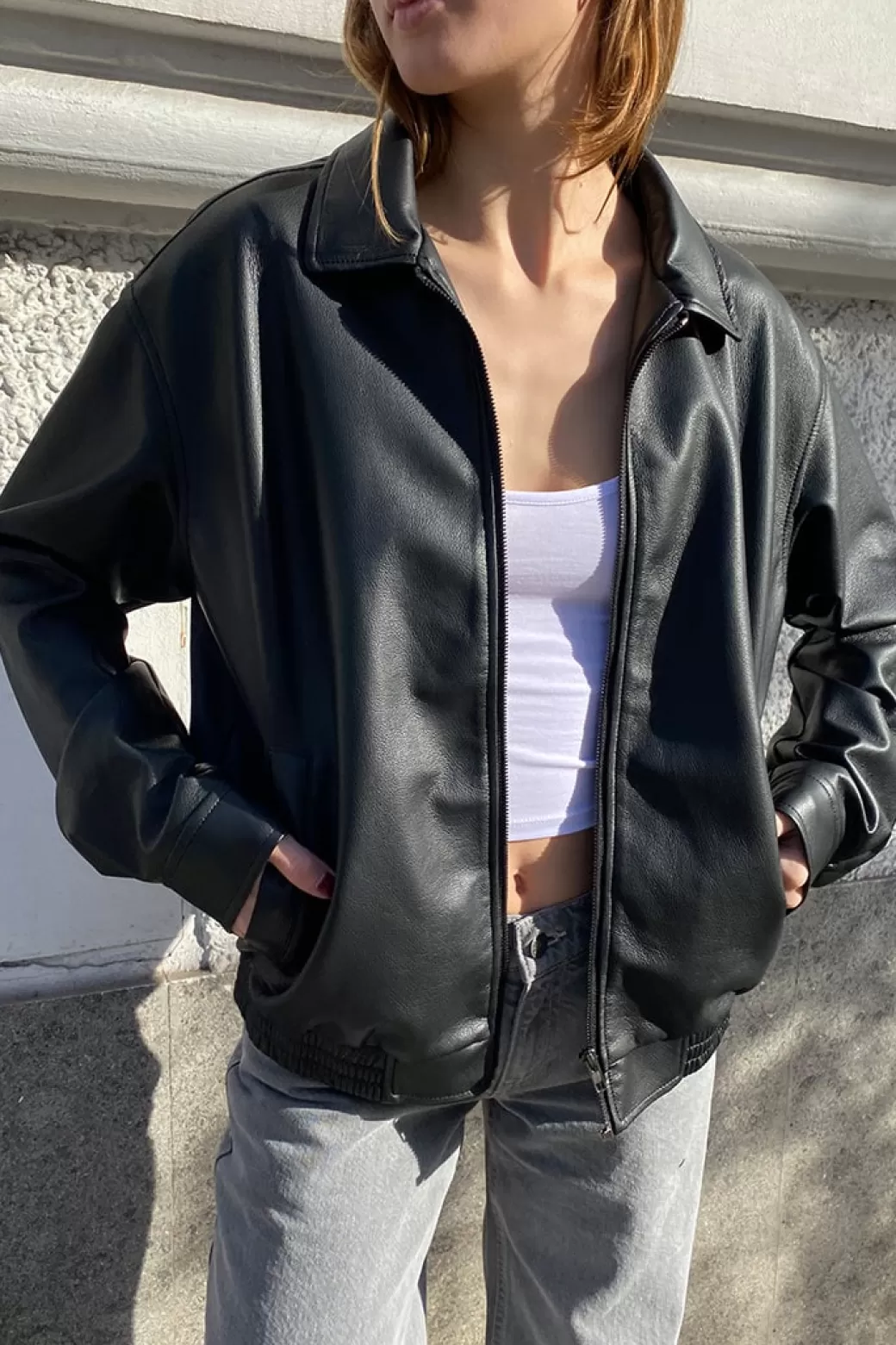 Cheap Faux leather jacket Coats & Jackets