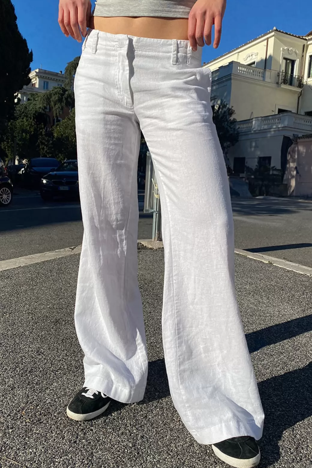 Sale Linen low waist pants Pants