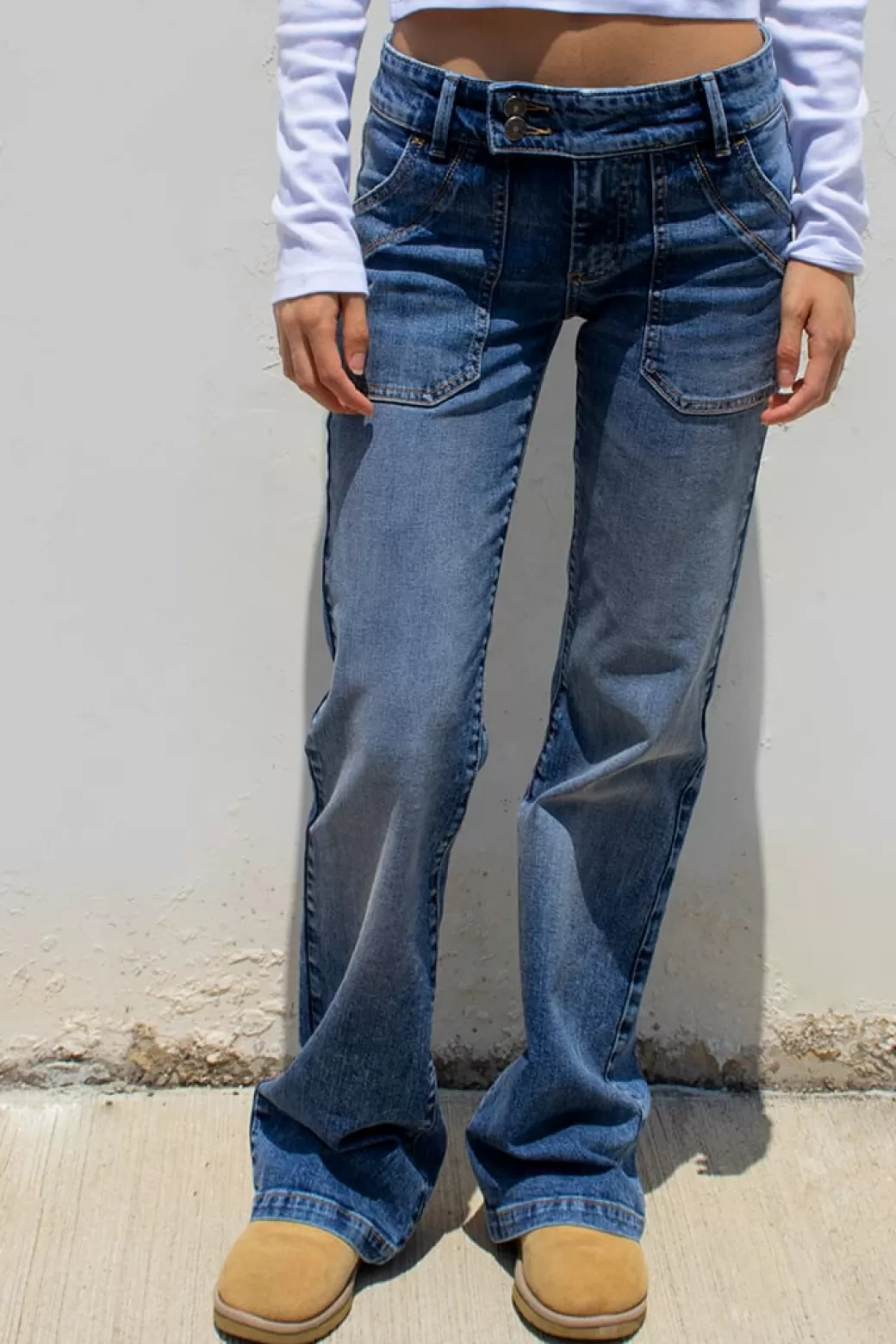 Fashion Low waist jeans Denim