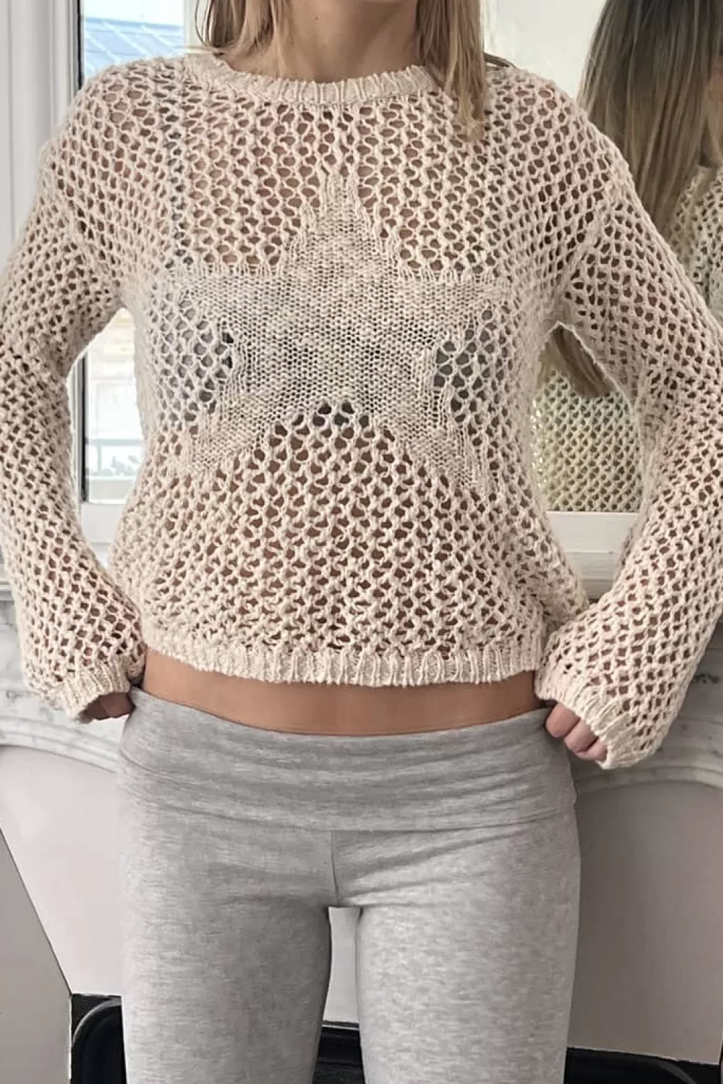 Fashion Openwork star sweater Sweaters