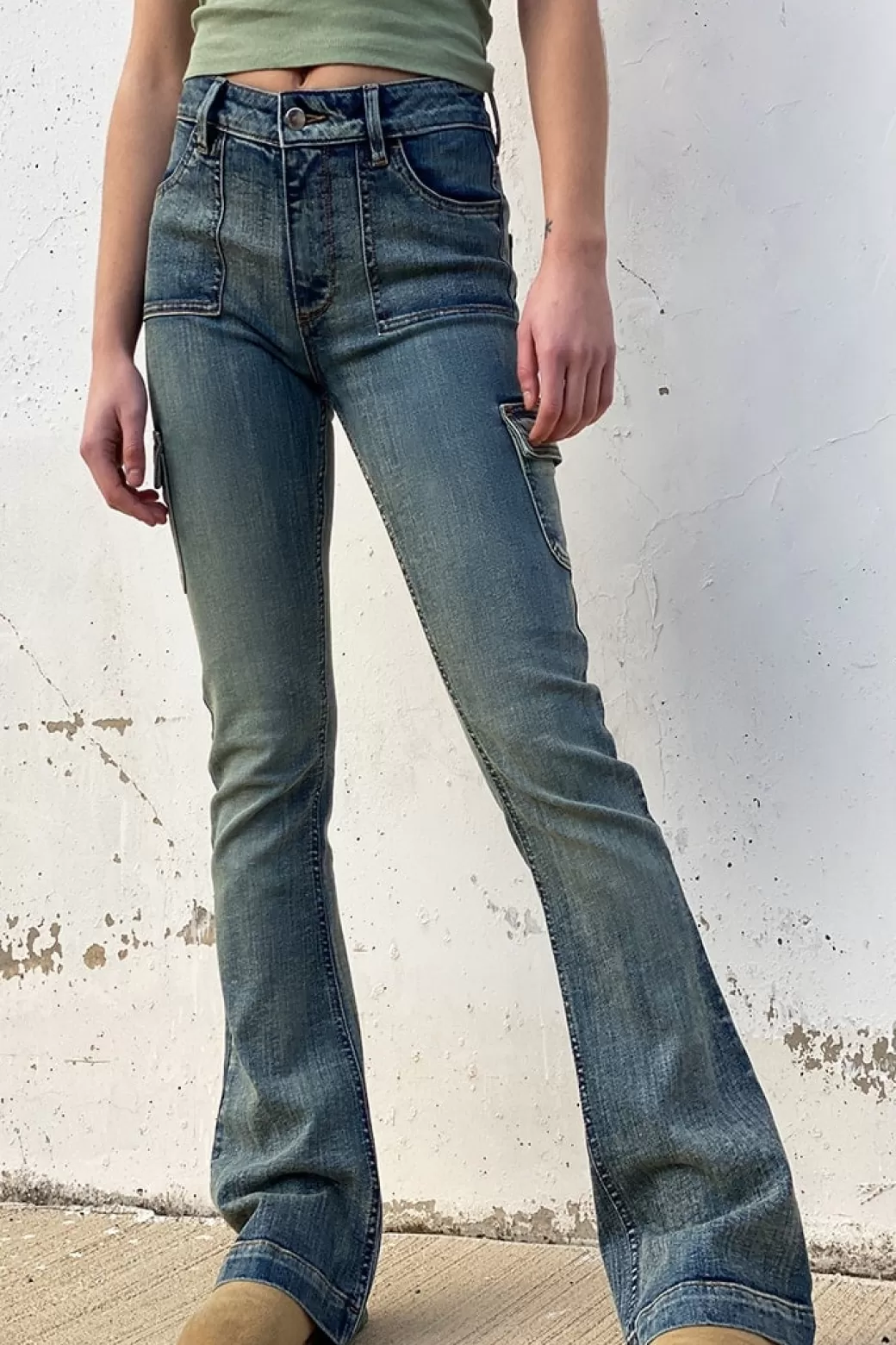 New Pockets flared jeans Denim