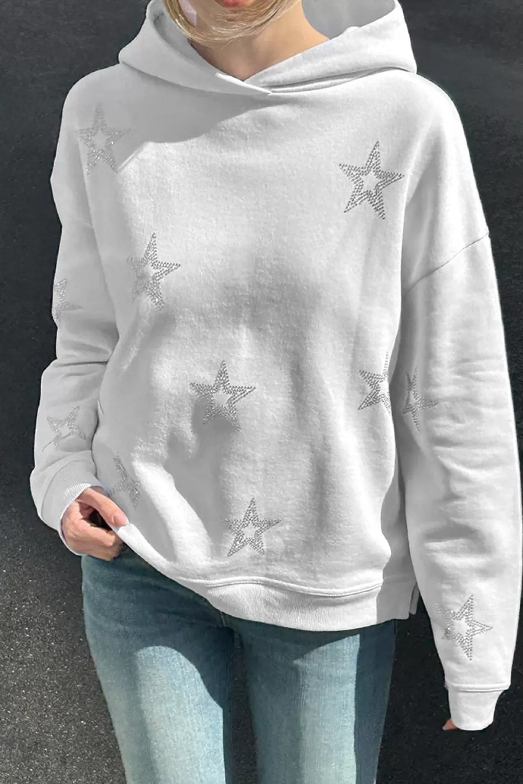 Fashion Rhinestone stars hoodie Graphics | Hoodies & sweats