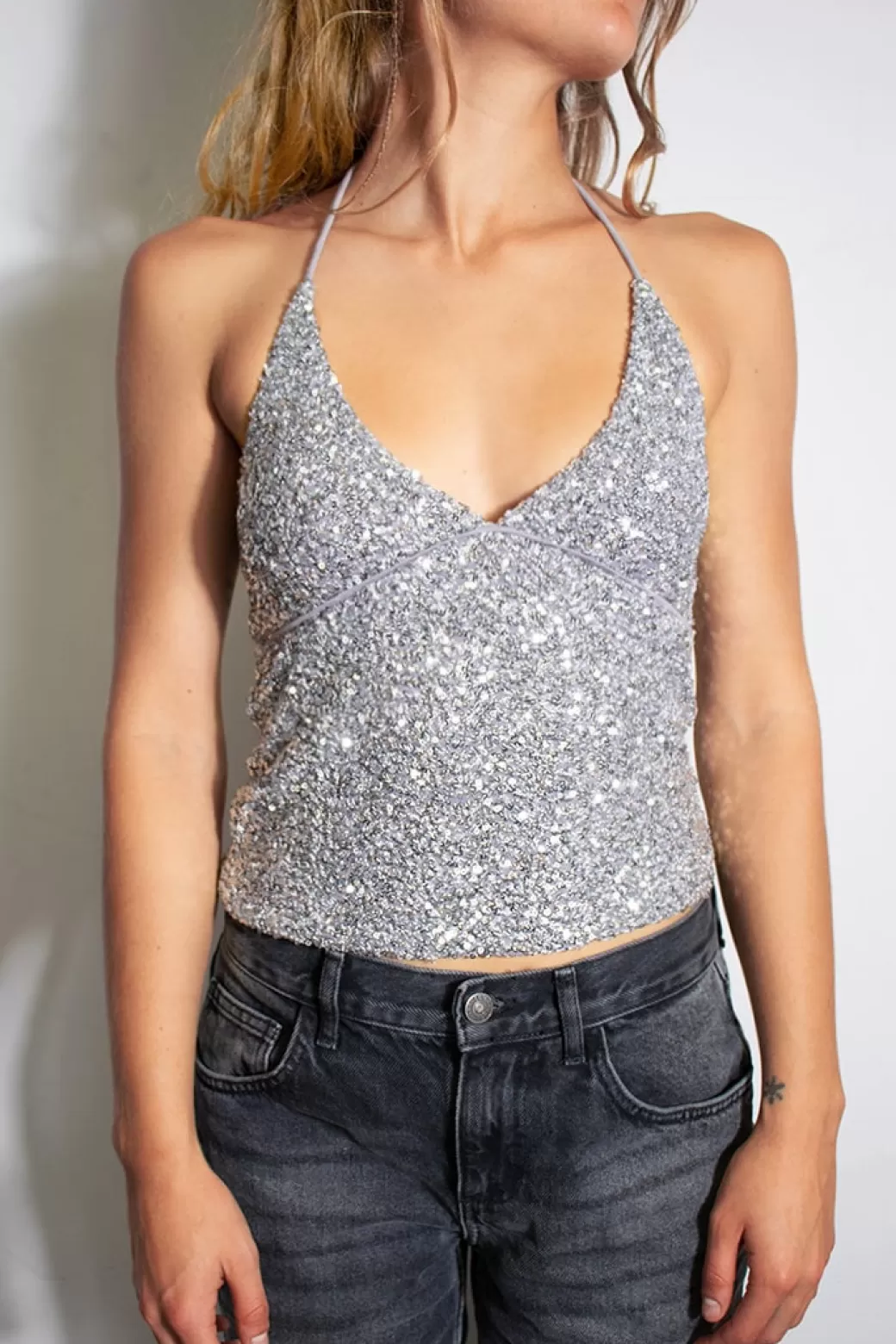 Cheap Rhinestone top Tops