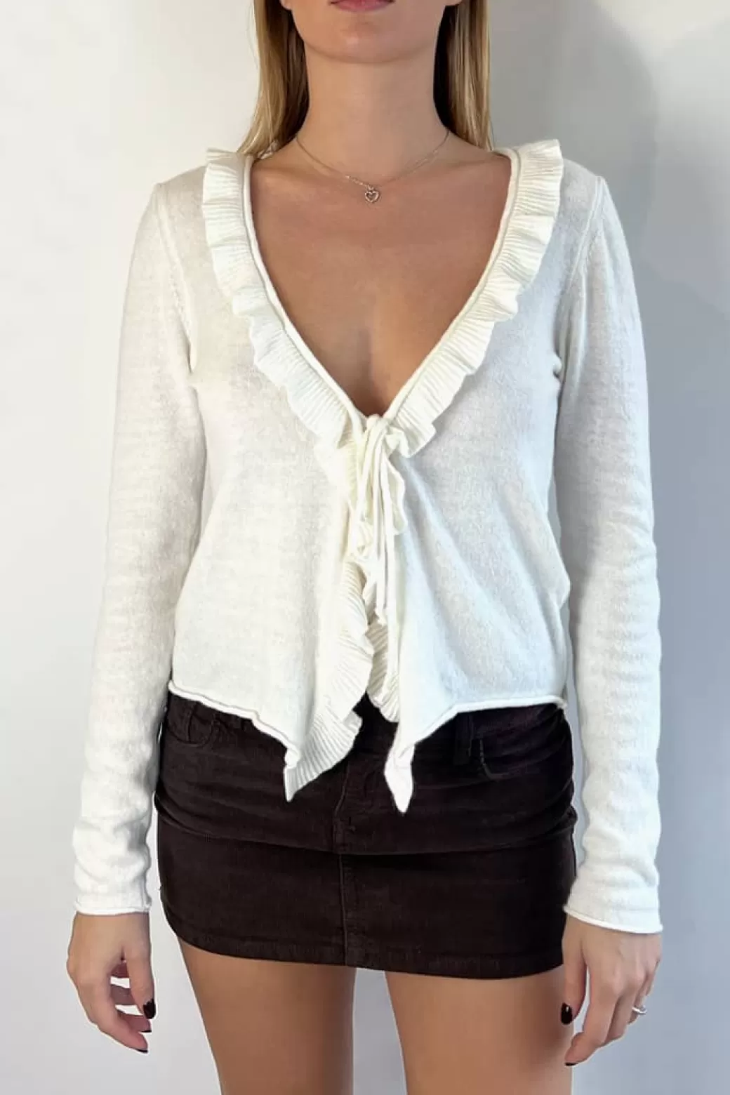 Shop Ruffle cardigan Sweaters