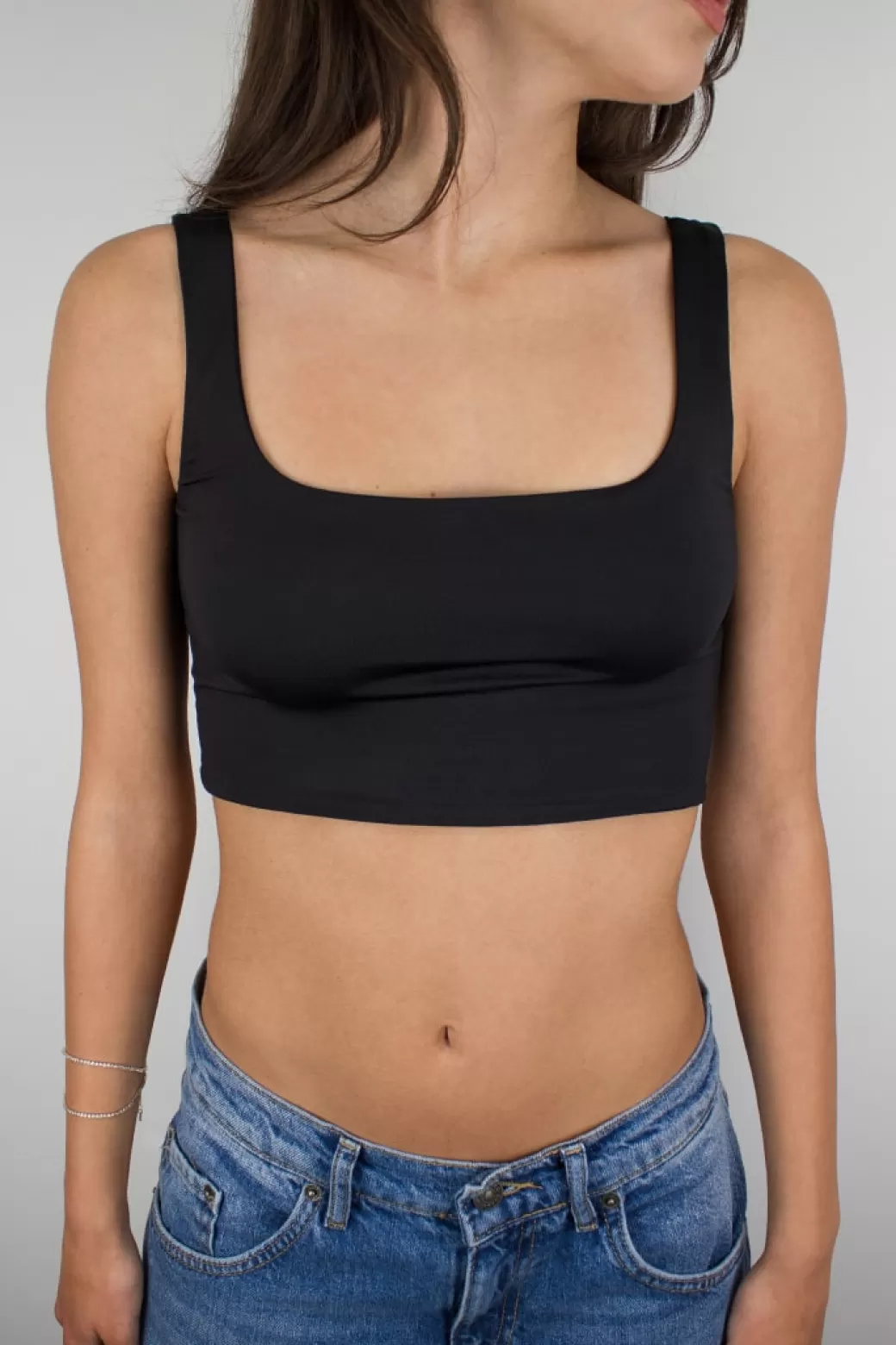 Outlet Square neck crop top Tops