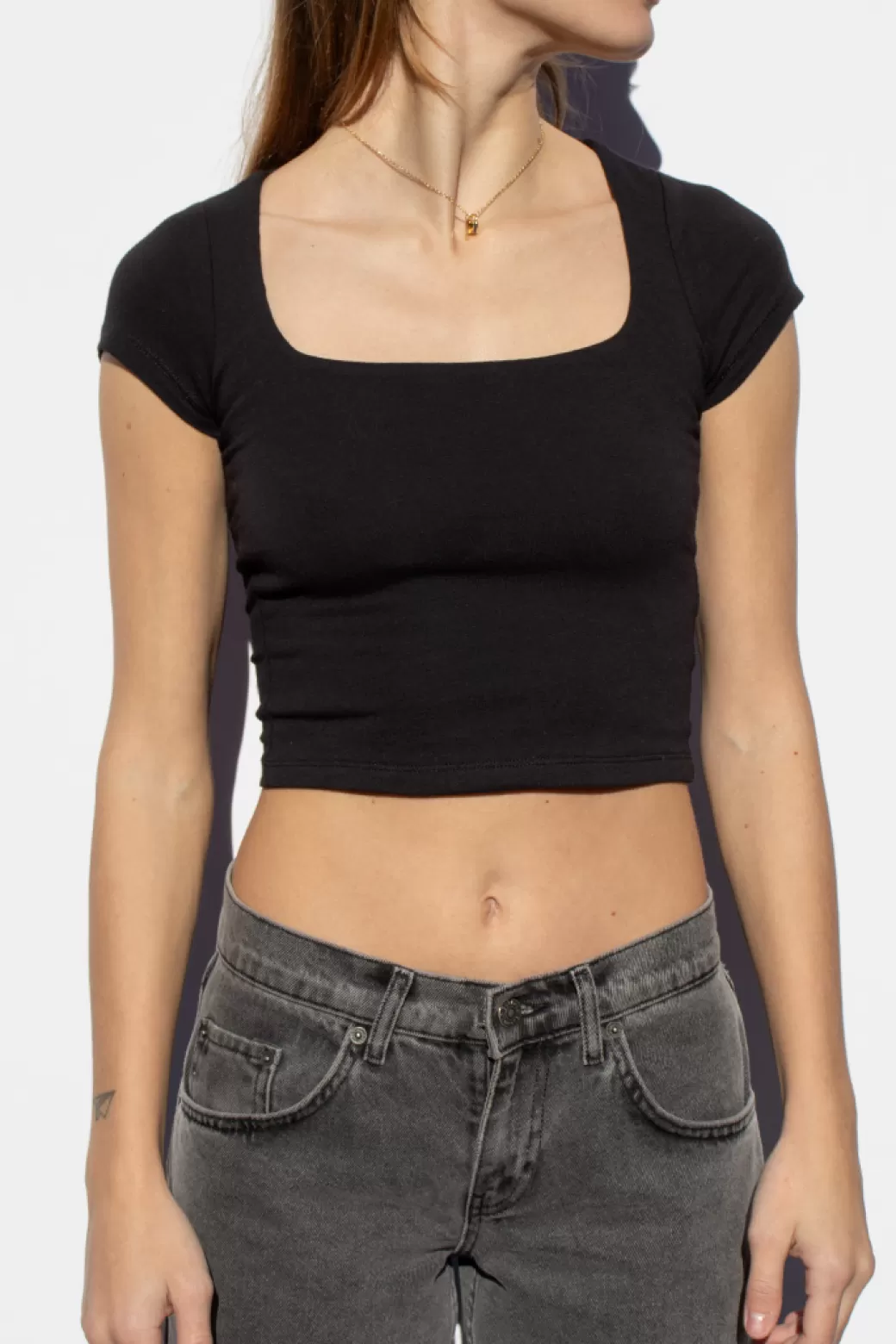 Best Square neck crop t-shirt Tees