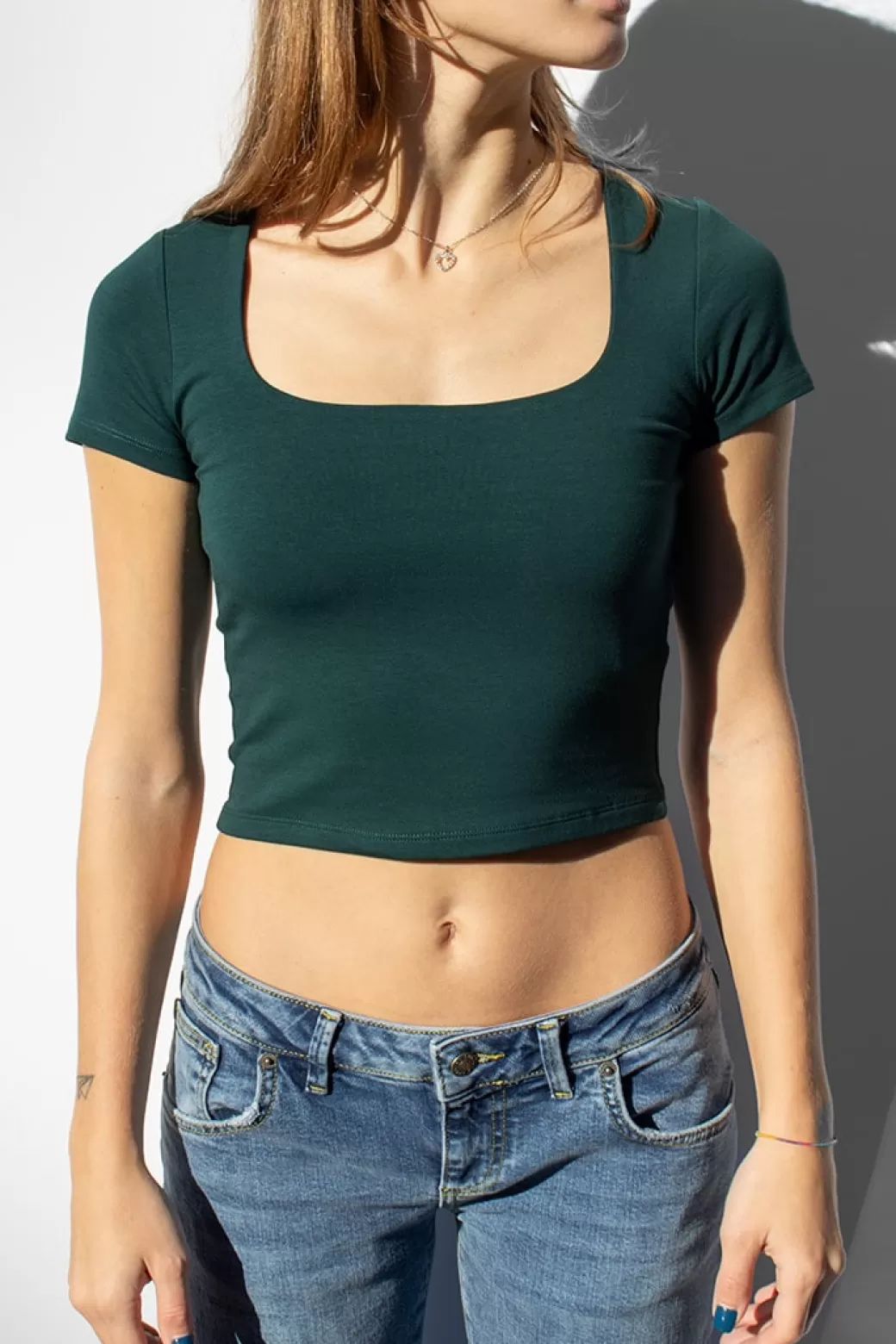 Online Square neck crop tshirt Tees