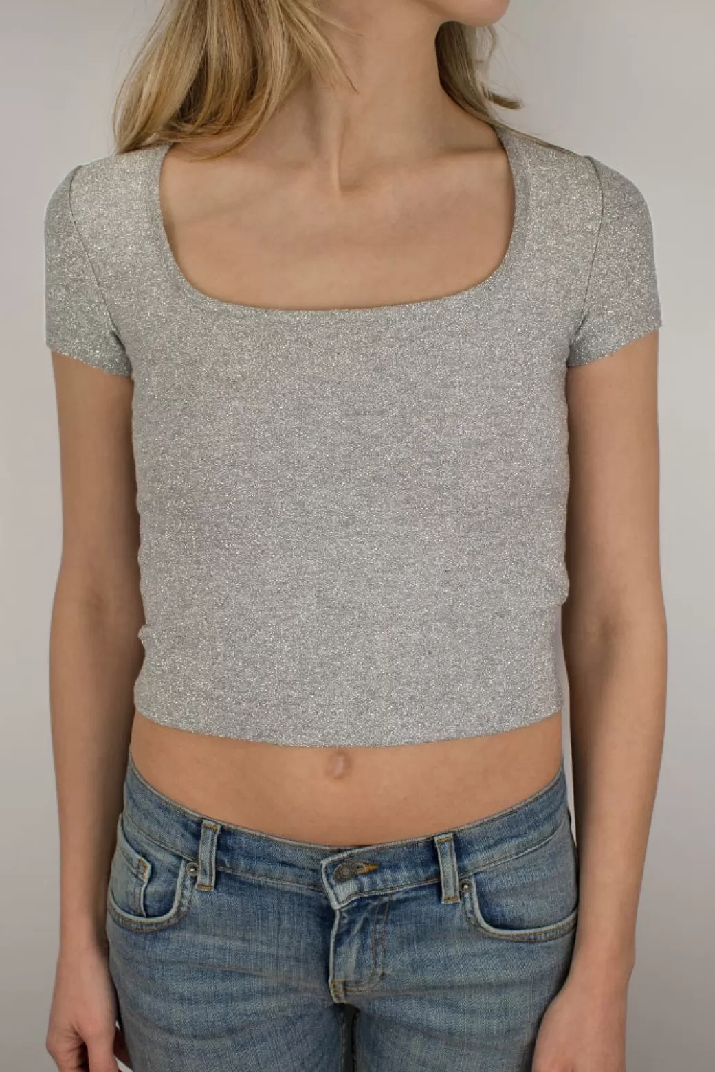 New Square neck crop t-shirt Tees