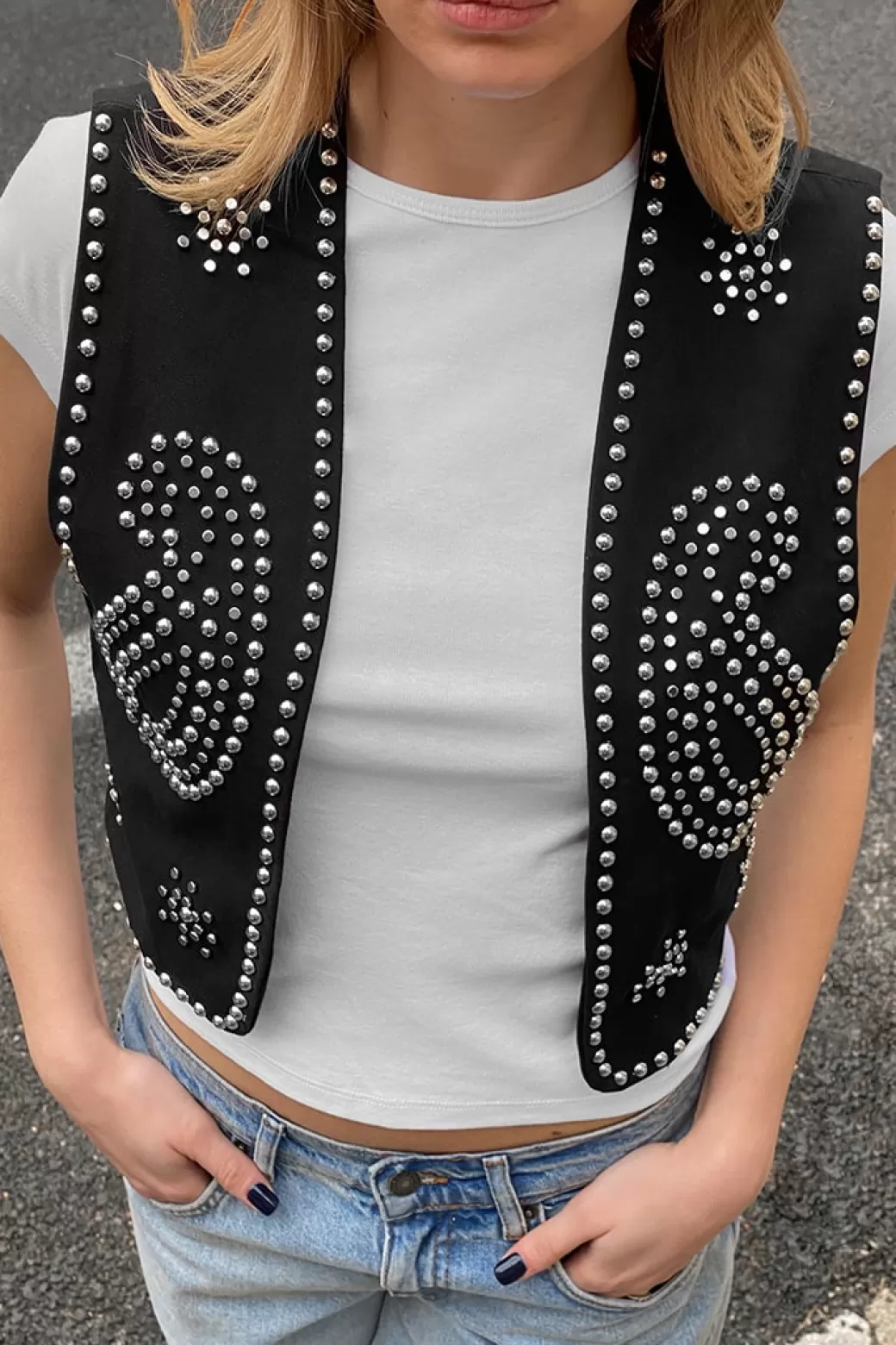 Cheap Studded vest Tops