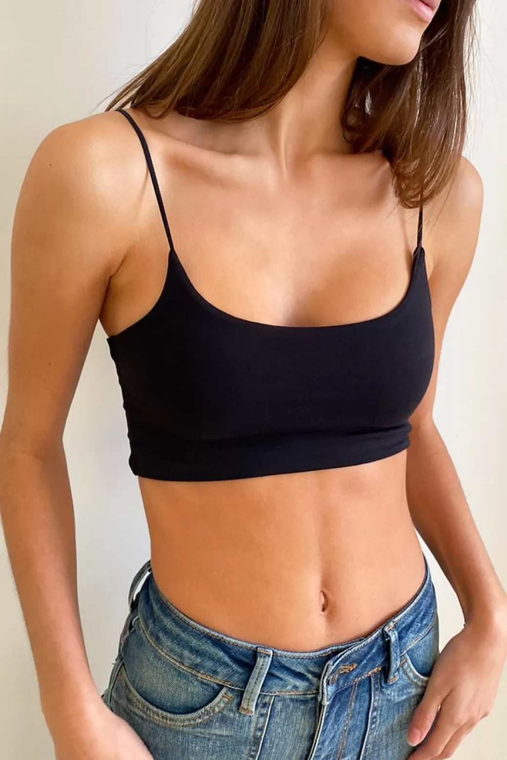 Outlet Thin straps crop top Tops