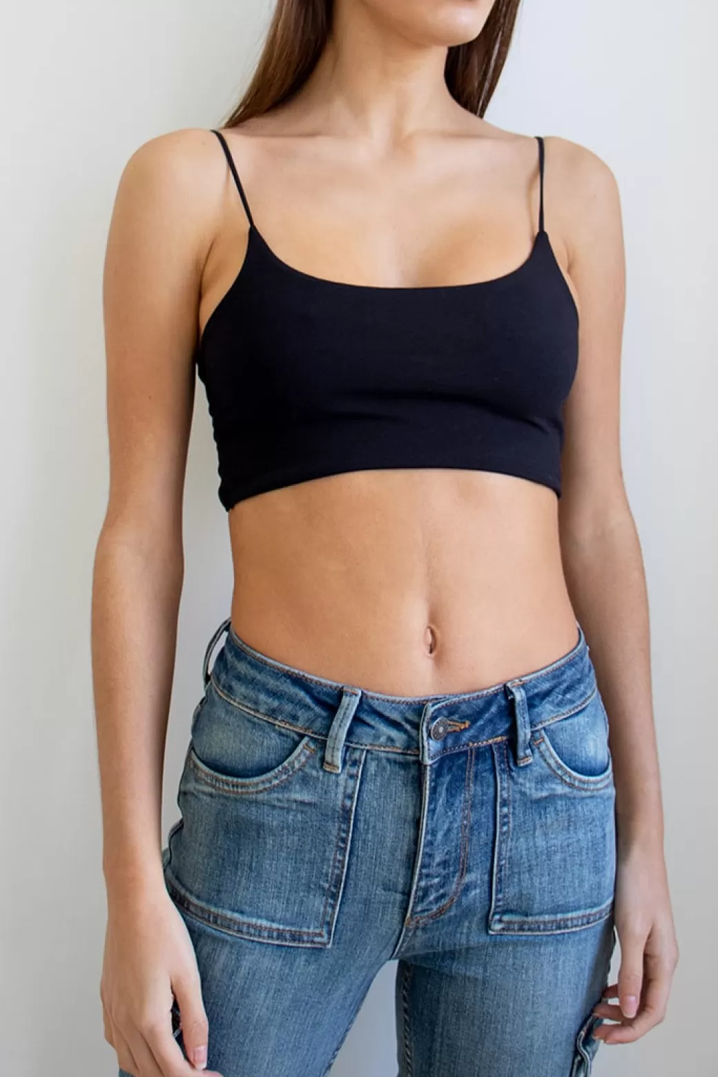 Outlet Thin straps crop top Tops