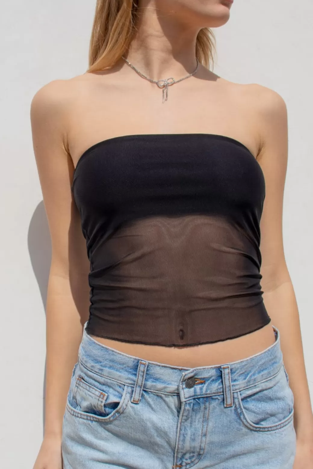 Outlet Tulle bandeau top Top & Tees